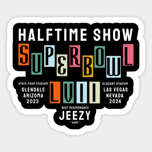 halftime show - chris brown - jeezy - hard Sticker